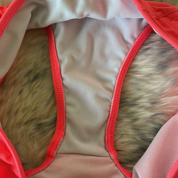 Billabong Coral Pink Fringe Bikini Bottoms Size 14 Swimwear Surf Beach Pool - Picture 10 of 10